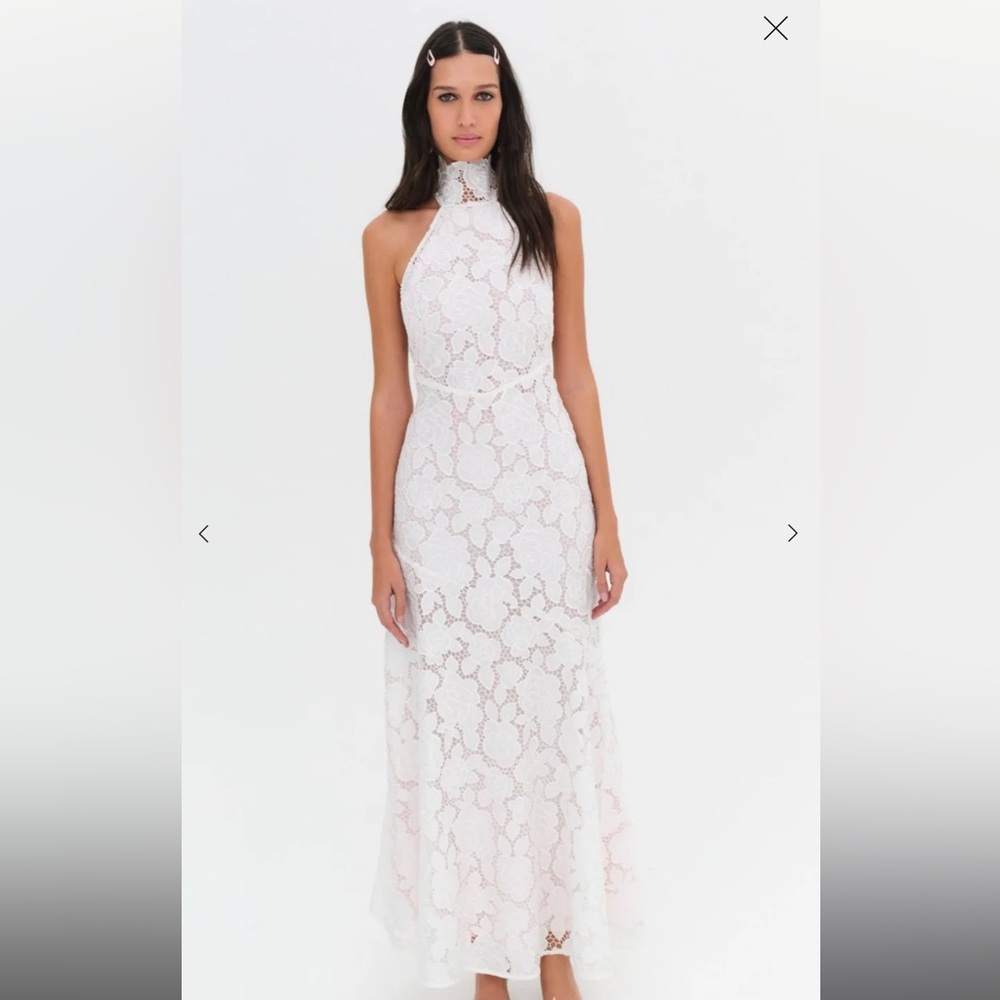 For Love And Lemons White Lace Maxi Dress